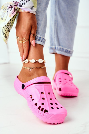 Moteriškos putplasčio šlepetės EVA rožinės spalvos