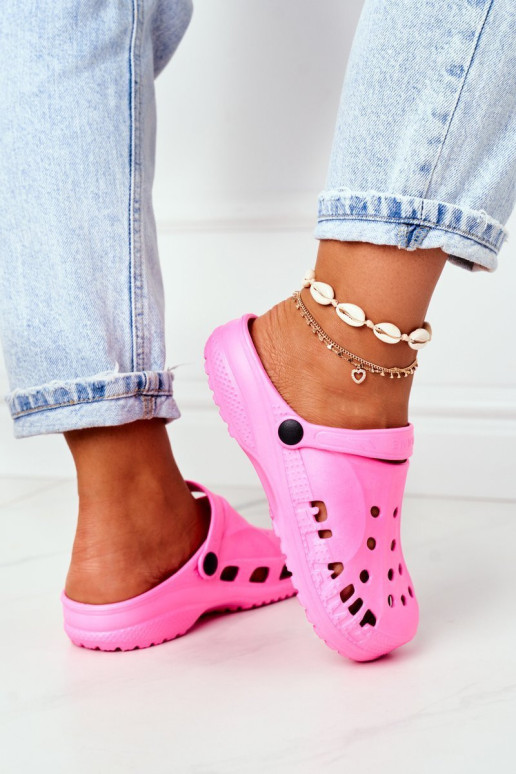 Moteriškos putplasčio šlepetės EVA rožinės spalvos