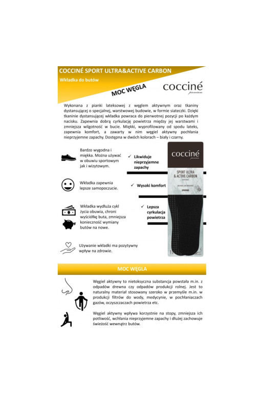Coccine vidpadžiai Sport Ultra su aktyvia anglimi