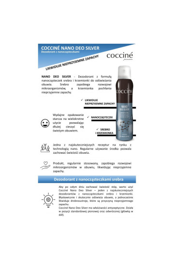 Coccine Nano Deo sidabrinis batų gaiviklis 75ml