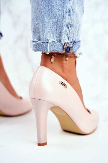 Moteriškos Pearl Stiletto aukštakulniai Sergio Leone Pudra Pink Campbell 2