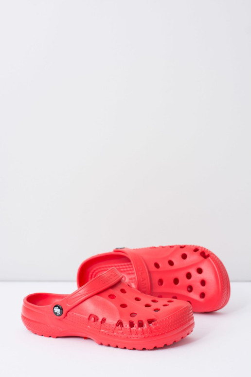 Moteriškos putplasčio šlepetės Kroks EVA raudonos spalvos