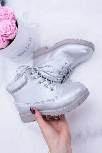 Vaikiški izoliuoti sidabriniai „Trapper“ batai „Dexter“.