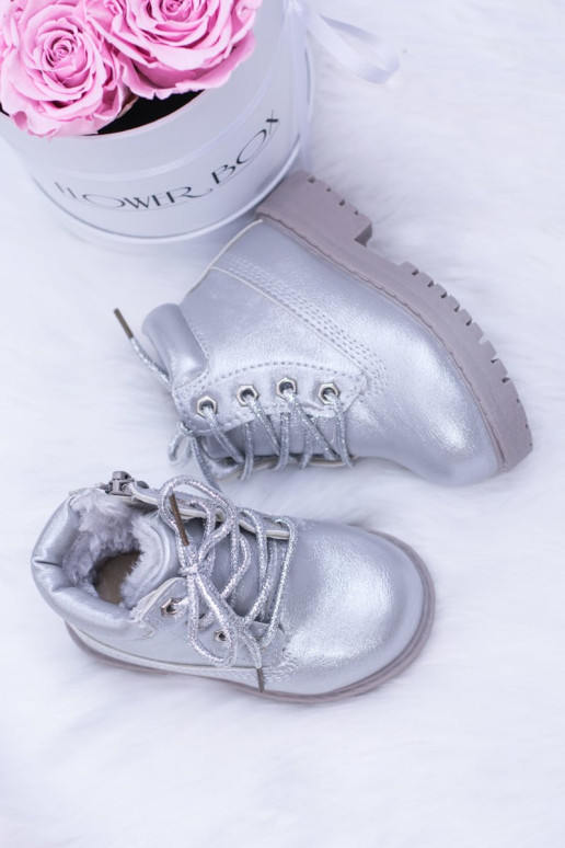 Vaikiški izoliuoti sidabriniai „Trapper“ batai „Dexter“.