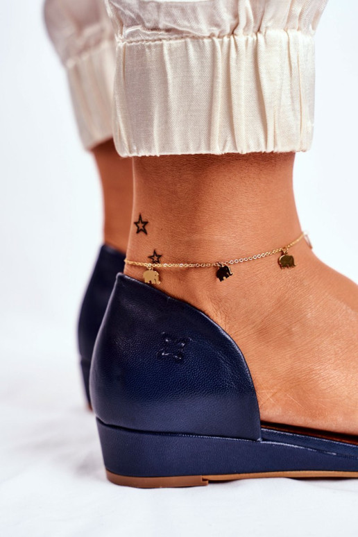 Odiniai Maciejka sandalai 1971-50 tamsiai mėlyni