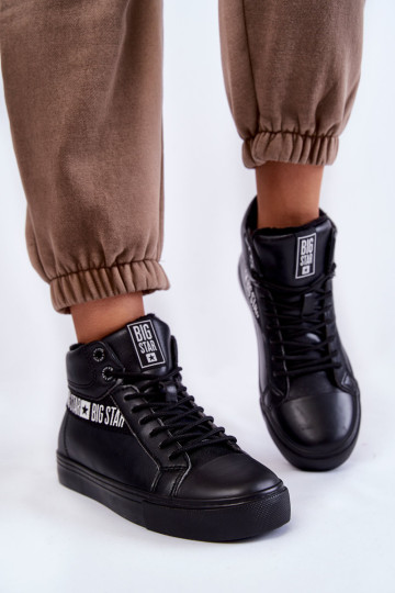 Moteriški aukšti odiniai sportbačiai Big Star EE274355 juodi 2