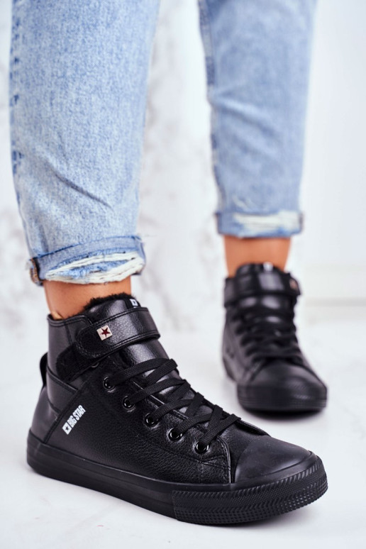 BIG STAR odiniai šilti sportbačiai V274542FW juodi