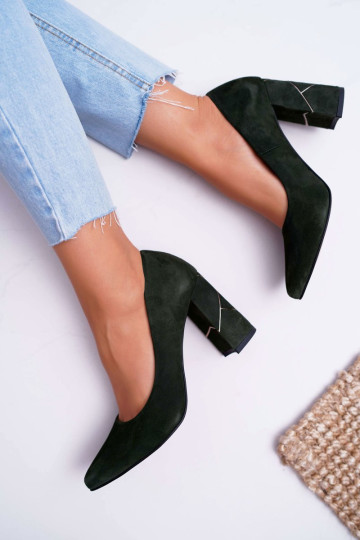 Moteriškos Laura Messi Suede Olive 2050 Tiffany aukštakulniai