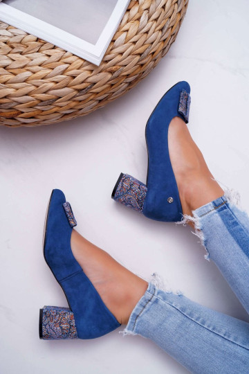 Moteriškos Maciejka Suede Blue 3356A-17/00-1 aukštakulniai