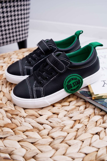 Velcro vaikiški sportbačiai Big Star FF374087 Juoda-žalia