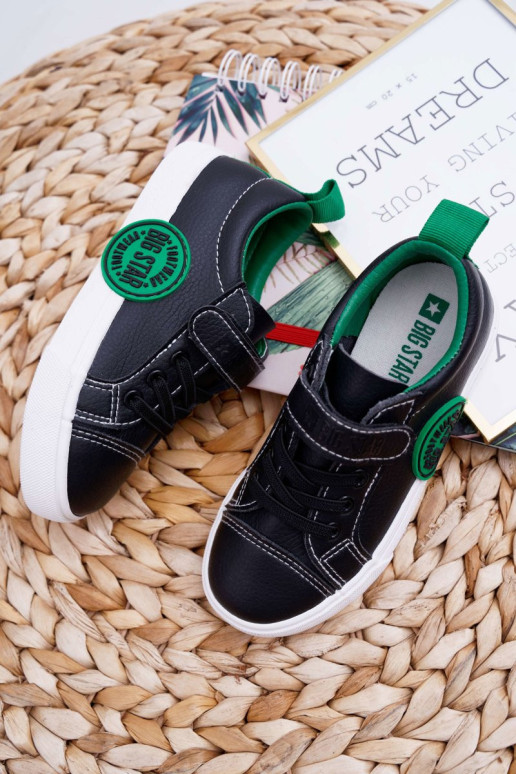 Velcro vaikiški sportbačiai Big Star FF374087 Juoda-žalia