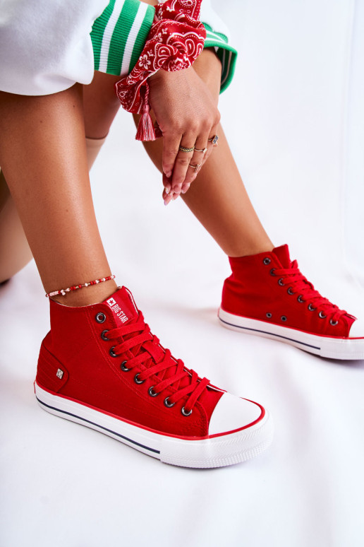 Moteriški aukšti sportbačiai Big Star DD274334 Raudoni