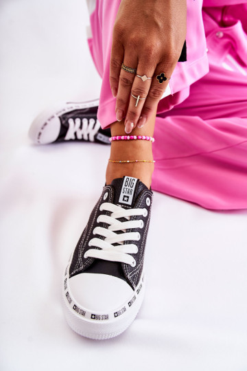 Moteriški Big Star ažūriniai sportbačiai juodi FF274023