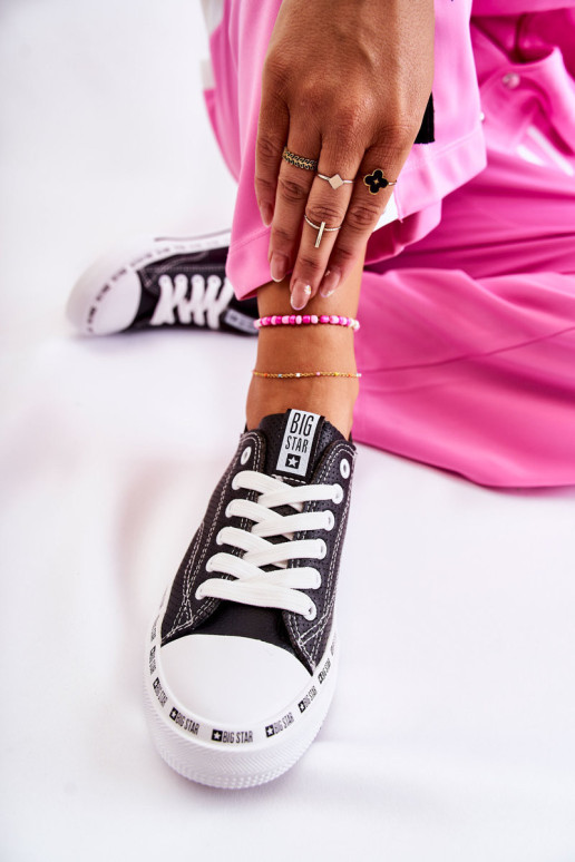 Moteriški Big Star ažūriniai sportbačiai juodi FF274023