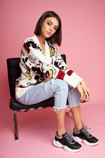 Sportiniai moteriški batai su gyvate juoda Giselle