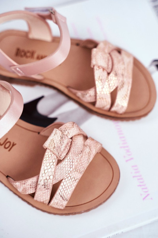 Vaikiški Velcro sandalai mergaitei Pink Lilo