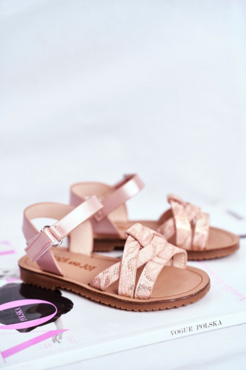 Vaikiški Velcro sandalai mergaitei Pink Lilo