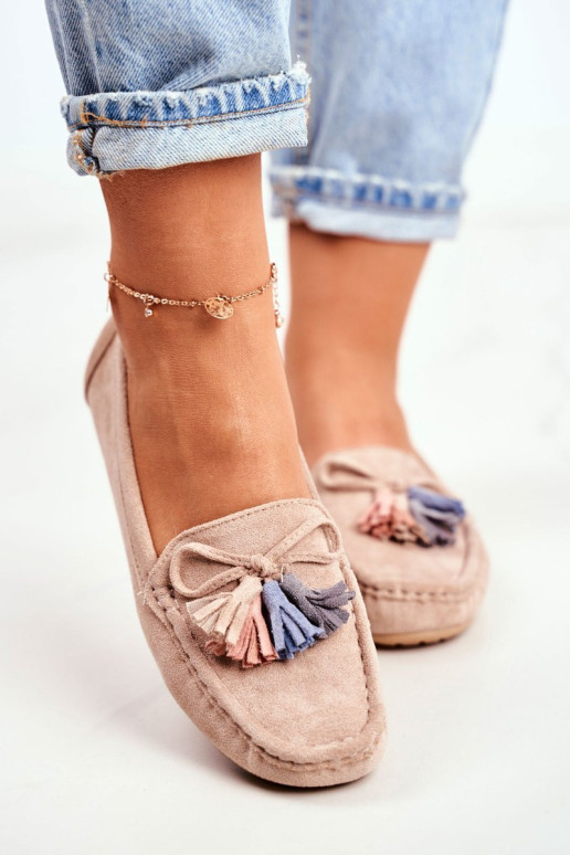 Moteriškos zomšos 20PB35-2003 smėlio spalvos Donna Mia