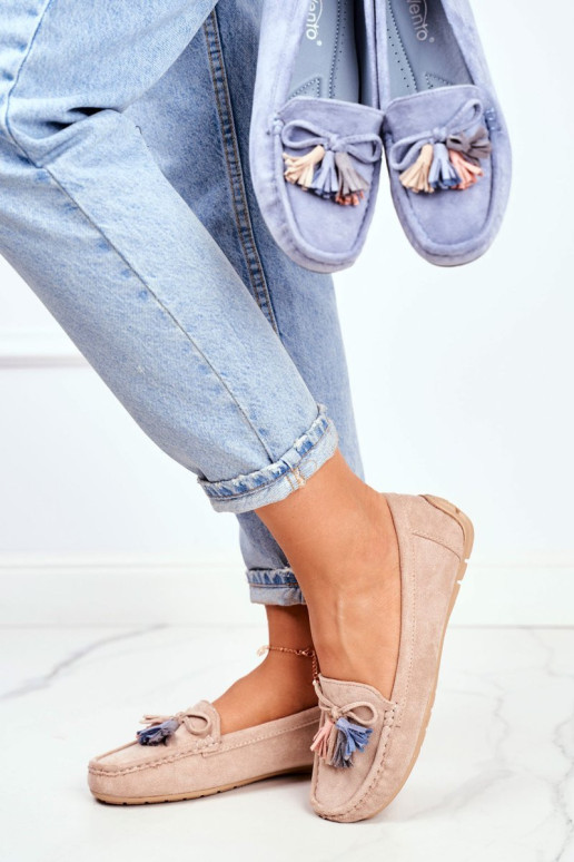 Moteriškos zomšos 20PB35-2003 smėlio spalvos Donna Mia