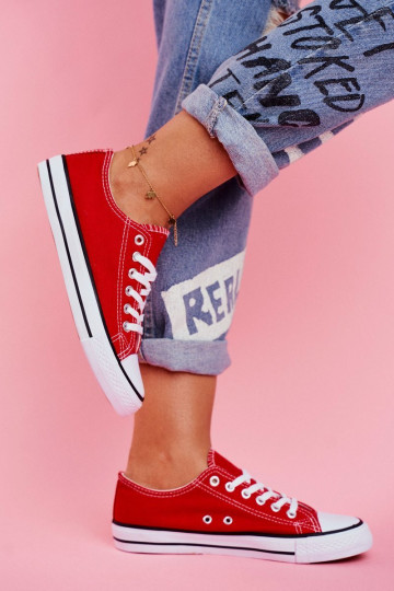 Klasikiniai moteriški sportbačiai raudoni Omerta 2