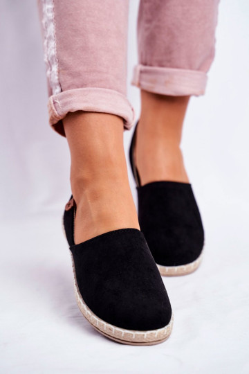Moteriškos veliūrinės espadrilės Black Vulcano 2