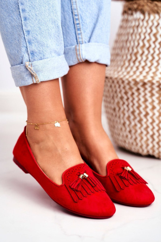 Moteriškos kelnaitės raudonos Lords Fringe Blue Therese