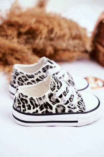 Vaikiški sportbačiai su leopardo raštu White Berni