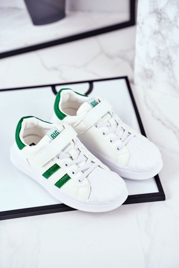 Vaikiški sportiniai bateliai Big Star su lipnia juosta balta GG374019