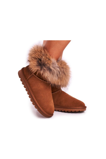 Moteriški odiniai sniego batai su Eko Fur Camel Alexa 2
