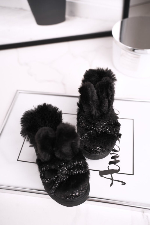 Vaikiški sportbačiai šilti juodi Mumi