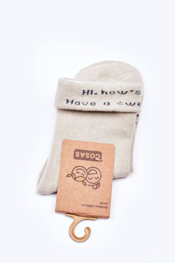 Vaikiškos medvilninės kojinės Sweet Dream COSAS Žalia