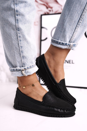 Moteriški odiniai mokasinai S.Barski LR97630 Juodi