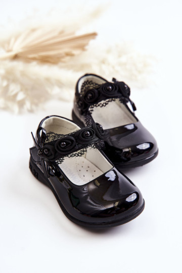 Vaikiškos balerinos su lipduku Juoda Evelyn