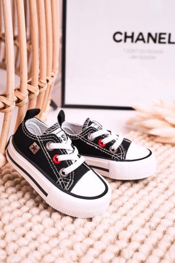 Vaikiški klasikiniai žemi sportbačiai BIG STAR HH374194 juodi