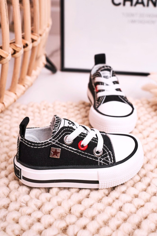 Vaikiški klasikiniai žemi sportbačiai BIG STAR HH374194 juodi