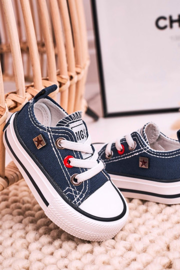 Vaikiški klasikiniai žemi sportbačiai BIG STAR HH374195 Navy