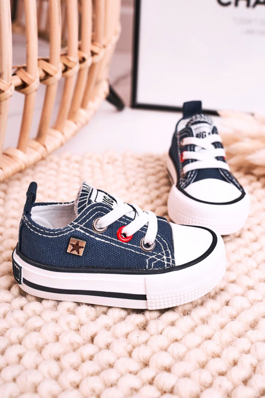 Vaikiški klasikiniai žemi sportbačiai BIG STAR HH374195 Navy