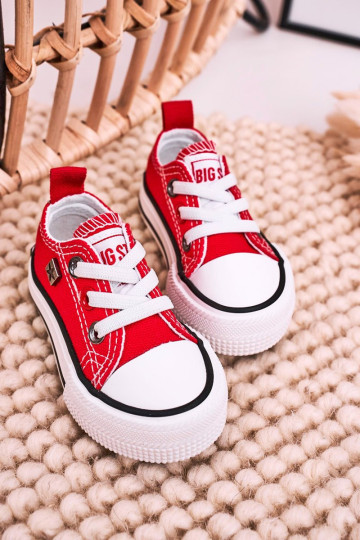 Vaikiški klasikiniai žemi sportbačiai BIG STAR HH374196 Raudoni