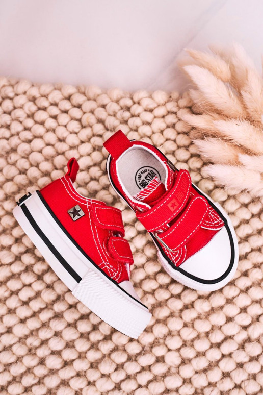 Vaikiški velcro sportbačiai BIG STAR HH374202 Raudoni
