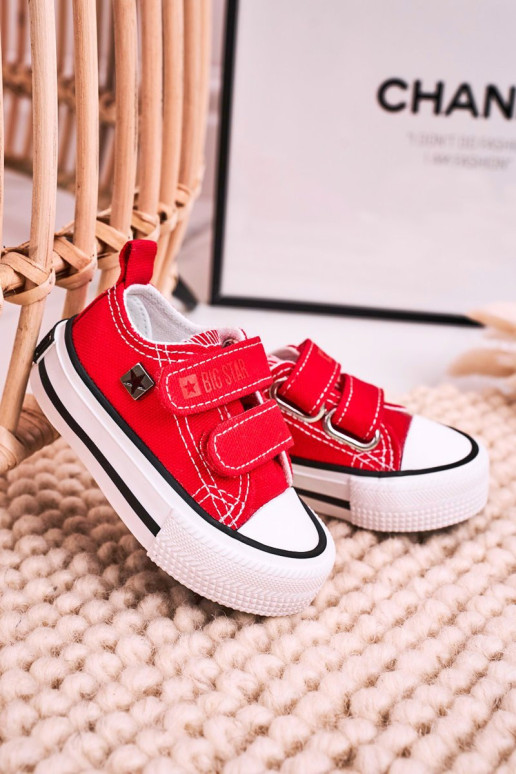 Vaikiški velcro sportbačiai BIG STAR HH374202 Raudoni