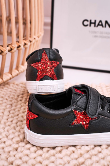 Vaikiški odiniai sportbačiai su žvaigždute BIG STAR DD374105 Juodi 2