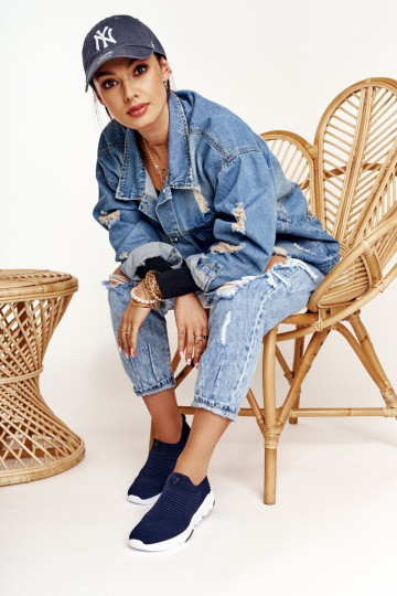 Moteriški užsegami sportbačiai Big Star DD274464 Navy
