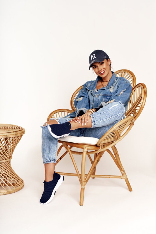 Moteriški užsegami sportbačiai Big Star DD274464 Navy