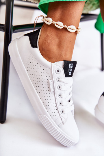 Moteriški odiniai sportbačiai BIG STAR HH274071 baltai juodi