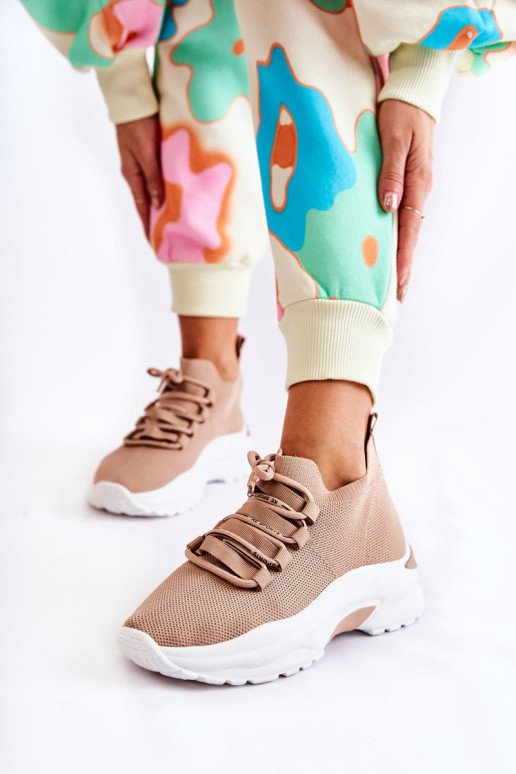 Moteriški sportiniai batai smėlio spalvos KeSport