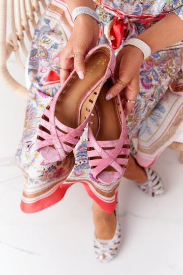 Moteriškos odinės balerinos raudonos 04506-28