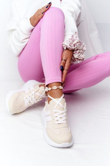 Moteriški sportiniai batai Sneakers Beige Holiday