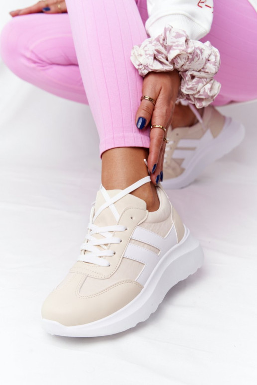 Moteriški sportiniai batai Sneakers Beige Holiday