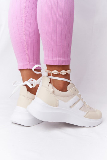 Moteriški sportiniai batai Sneakers Beige Holiday