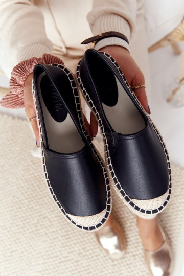 Odinės espadrilės ant pinto pado Big Star HH274505 juodos